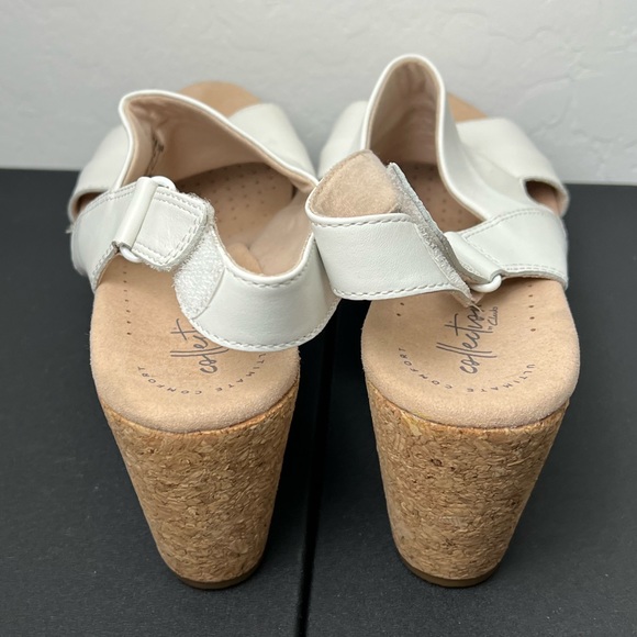NIB Clarks Annadel Ivory Wedge Slingback Size 11 - Picture 4 of 10
